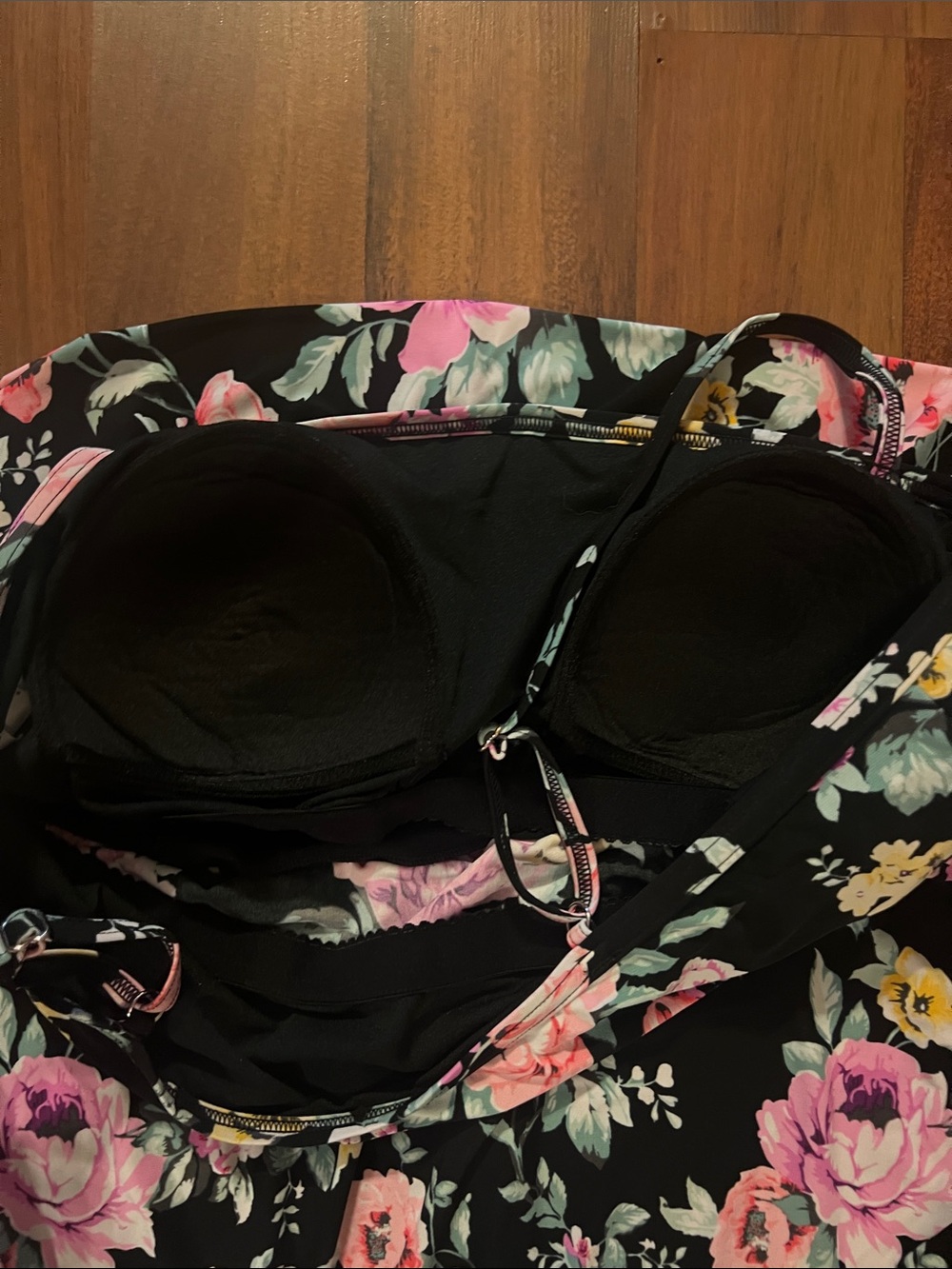 American Beach Floral Two-Piece Cami and Skirt Swim Suit Set Size XL - Picture 6 of 6